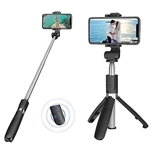 N\C Wireless Remote Control Mobile Phone Bluetooth Selfie Stick Mini Tripod Selfie Artifact