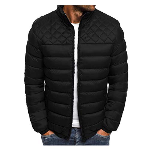 Fanteecy Men's Winter Hooded Packable Down Jacket Lightweight Water-Resistant Puffer Jacket Windproof Coat Black