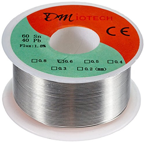 DMiotech 100g 0.6mm Rosin Core Solder Tin Lead Solder Wire 60/40 for Electrical Soldering