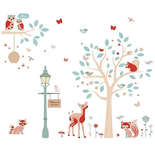 ufengke Forest Animals Wall Stickers Tree Deer Wall Art Decals Wall Decor for Kids Bedroom Nursery Living Room ufengke Forest Animals Wall Stickers Tree Deer Wall Art Decals Wall Decor for Kids Bedroom Nursery Living Room