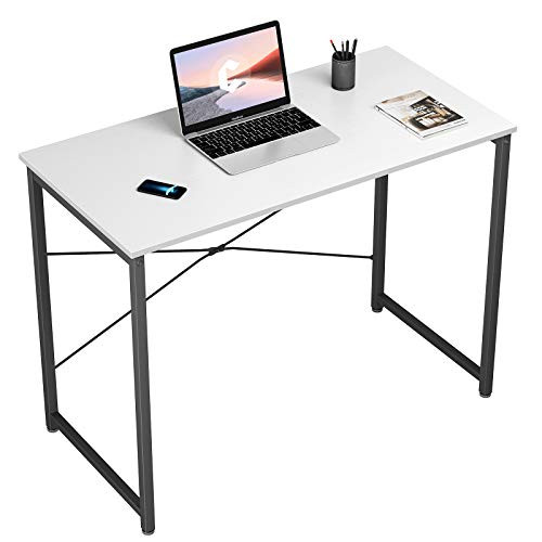 Cubicubi Computer Desk 32 inch Home Office Laptop Desk Study Writing Table, Modern Simple Style, White