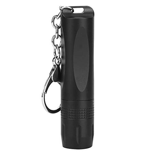Dingln Flashlight, Mini Portable LED Aluminium Alloy Flashlight Torch with Keyring for Camping Hiking(Black)
