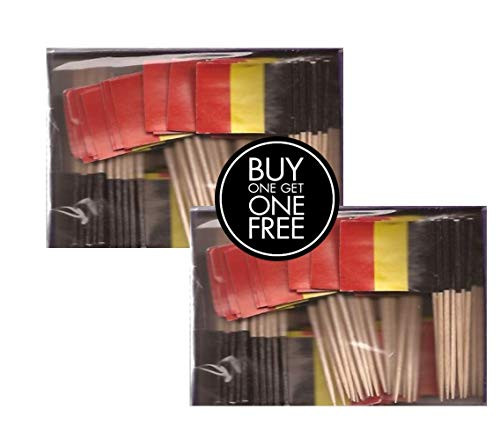 2 Boxes Mini Belgium Toothpick Flags, BOGO Buy 1 Box of 100 and Get Another Box Free, Total 200 Small Mini Belgian Flag Cupcake Toothpicks or Tiny Cocktail Sticks and Picks 2 Boxes Mini Belgium Toothpick Flags, BOGO Buy 1 Box of 100 and Get Another Box Free, Total 200 Small Mini Belgian Flag Cupcake Toothpicks or Tiny Cocktail Sticks and Picks