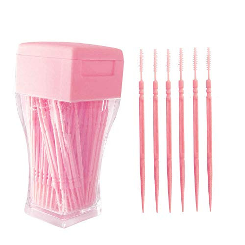 Leeofty 200 PCS Toothpick Brush Plastic Double-ended Toothpicks teeth cleaning Tool Oral Care Tooth Sticks