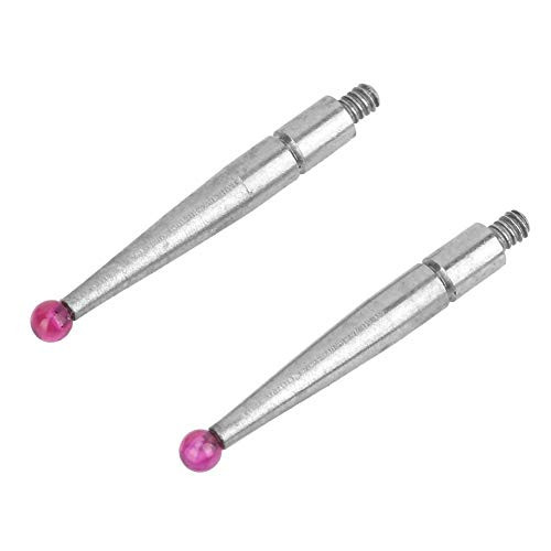 Lever Dial Indicator Test Probe Set 2Pcs Dial Test Indicator Contact Point Micrometer Tip 0.79 0.08 0.04inch Lever Indicators Gauge Measuring Tool Accessory(Ruby)