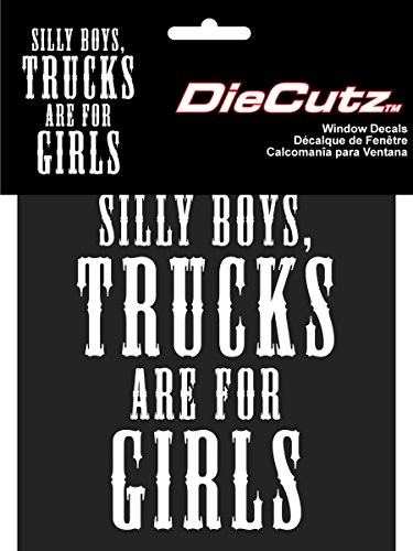 CHROMA 003697 Trucks are for Girls White Die Cutz Decal