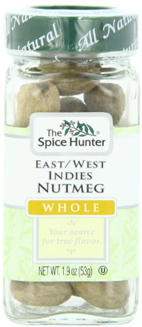 The Spice Hunter Nutmeg, East/West Indies, Whole, 1.9-Ounce Jar