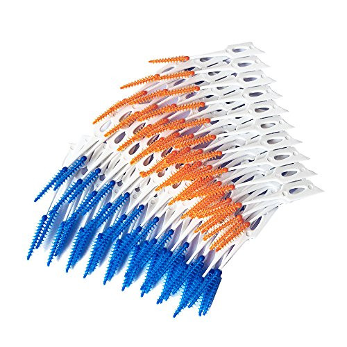 80Pcs/Box Dental Floss Interdental Brush Teeth Stick Toothpick Soft Silicone Tooth Picks Oral Cleaning Care