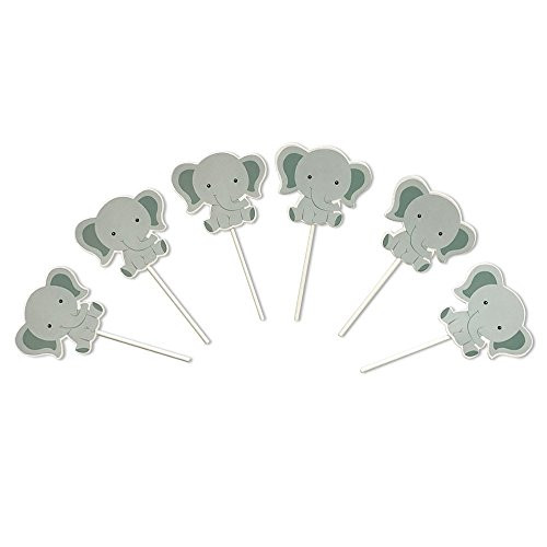 Cute Baby Elephant Cake Cupcake Toppers for Birthday Wedding Baby Shower Decoration 24 PCS Cute Baby Elephant Cake Cupcake Toppers for Birthday Wedding Baby Shower Decoration 24 PCS