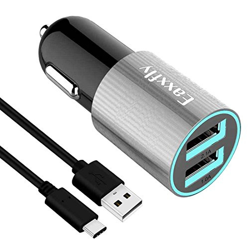 USB Type C Car Charger, Eaxxfly 3.1A 2-Port USB Car Charger for LG G5 G6 V20,HTC 10 U11,Nexus 6P 5X,Samsung Galaxy S9 S9 Plus,S8,S8 Plus,Note 8,with 3.3ft Type C to Type A Cable USB Type C Car Charger, Eaxxfly 3.1A 2-Port USB Car Charger for LG G5 G6 V20,HTC 10 U11,Nexus 6P 5X,Samsung Galaxy S9 S9 Plus,S8,S8 Plus,Note 8,with 3.3ft Type C to Type A Cable