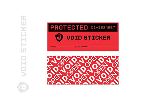 100 Customs Stickers - Tamper Evident Stickers - Tamper-Resistant Labels - Tamper Proof Stickers - Highly Security Tamper Evident Stickers - Warranty Void Labels - Unique Numbering (Red, Small)