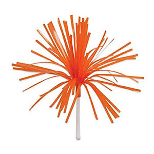 Oasis Supply Cupcake/Cake Decorating Tinsel Picks, 4-Inch, Orange, Set of 6