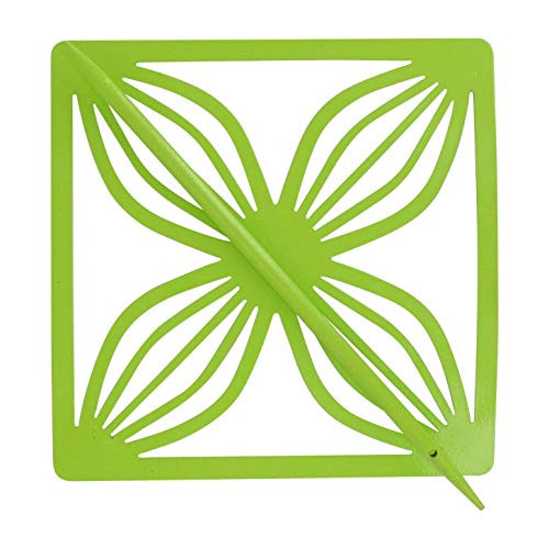 Evideco Metal Square Tieback Lola Big Size-Lime Green, 7.1 inchW x7.1 inchH x 0.8 inchD,