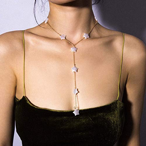 Fstrend Boho Gold Star Pendant Y-shape Necklaces Fashion Statement Teens Punk necklace for Women and Girls Fstrend Boho Gold Star Pendant Y-shape Necklaces Fashion Statement Teens Punk necklace for Women and Girls