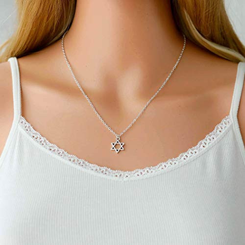 Jovono Fashion Star Pendant Necklaces Dainty Necklace Chain Jewelry for Women and Girls (Silver)