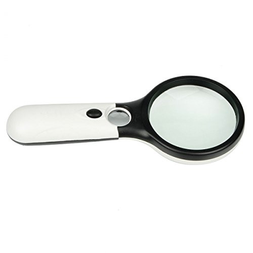 3 LED Light 45X Handheld Magnifier Reading Magnifying Glass Lens Jewelry Loupe 22003107