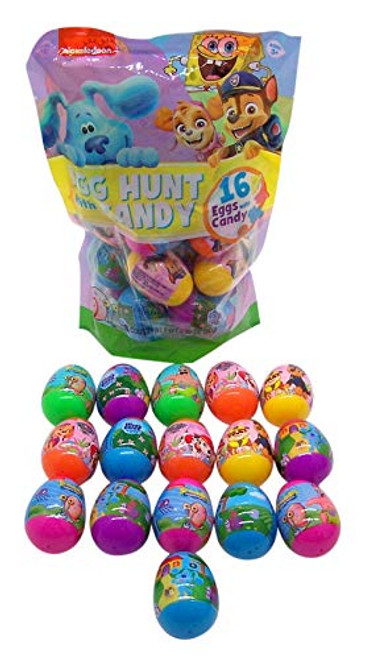 Nickelodeon SpongeBob, Blue's Clues and Paw Patrol Character Designed Easter Eggs and Hard Candies, 16 Count Nickelodeon SpongeBob, Blue's Clues and Paw Patrol Character Designed Easter Eggs and Hard Candies, 16 Count