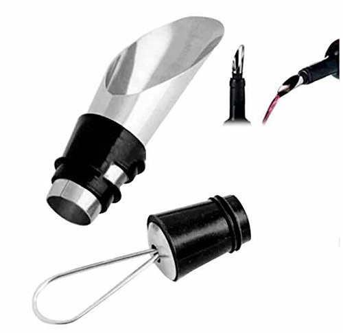 12 Pcs Stainless Steel Pourer Wine and Stopper