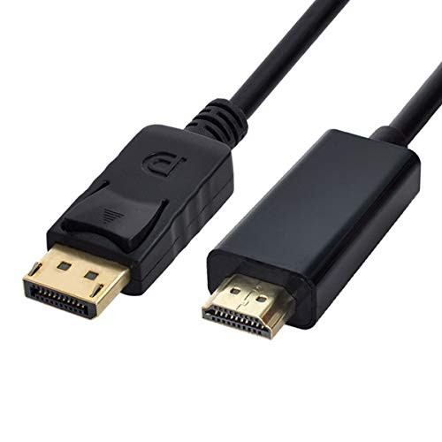CY DisplayPort to HDMI Adapter Cable 6ft DP Display Port to HDMI Adapter Male to Male for PC
