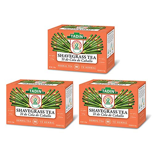 Tadin Natural Herbal Tea Cola de Caballo / Shavegrass. Calming, Soothing and Caffeine Free Blend. 24 Bags. 0.84 Oz - Pack of 3 Tadin Natural Herbal Tea Cola de Caballo / Shavegrass. Calming, Soothing and Caffeine Free Blend. 24 Bags. 0.84 Oz - Pack of 3