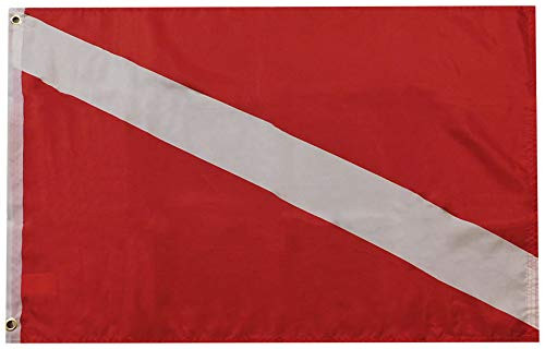 Trade Winds Diver Down Marine 100D Premium Quality Heavy Duty Fade Resistant Woven Poly Nylon 2x3 2'x3' Flag Banner Grommets