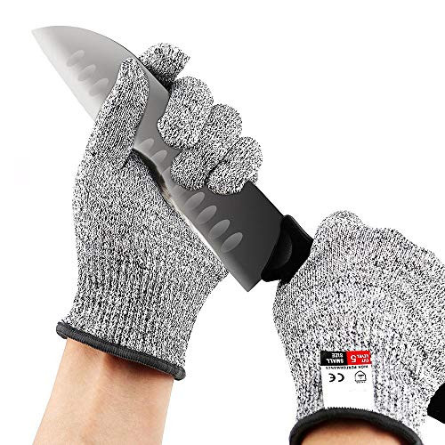 Cut Resistant Gloves, AROSKY Food Grade Level 5 Protection Safety Cut Gloves for Kitchen Cutting, Cooking, Mandolin Slice, Dice, Woodworking and More, Safety Work Glove for Women Men (Medium)