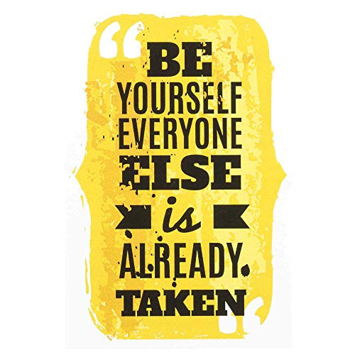 Be Yourself Everyone Else Sunshine Yellow 2 x 3 Paper Keepsake Itty Bitty Bookmarks Pack of 24