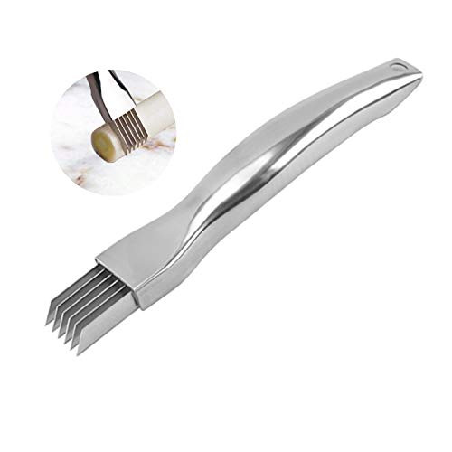 Kitchen Scallion Cutter Shred Silk Knife, Stainless Steel Chopped Green Onion Knife, Scallion Cutter Vegetable Garlic Cutter Food Speedy Green Onion Cutter Kitchen Tool