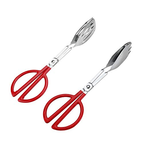 AOOSY Serving Tongs, Salad Tongs,9.8 inches Stainless Steel Buffet Party Catering Cooking Serving Tongs Thickening Food Tong Cake Tongs Bread Tongs Kitchen Tongs(2 PACK)