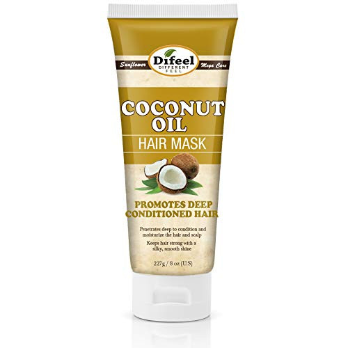 Difeel Coconut Oil Hair Mask 8 oz. - Hair Conditioning Treatment for Color Treated Hair, Natural Hair Damage Repair Difeel Coconut Oil Hair Mask 8 oz. - Hair Conditioning Treatment for Color Treated Hair, Natural Hair Damage Repair
