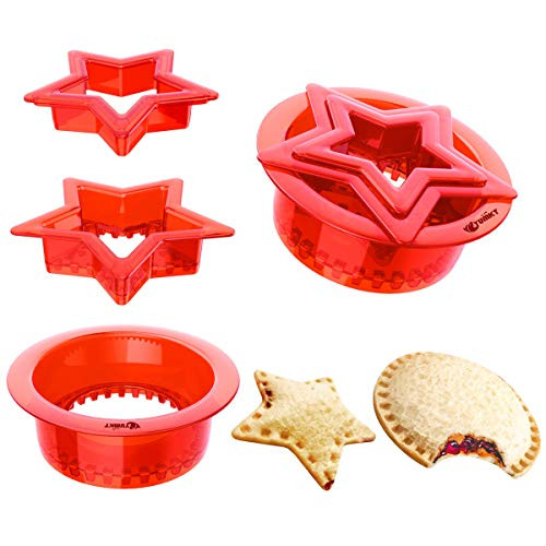 3 PCs Uncrustables Peanut Butter and Jelly Sandwiches Pie Cutter for Kids, YUMKT Star Round Sandwich Cutter and Sealer for Kids Breakfast Sandwich Maker,Sandwich Cutters Bento Accessories, Red 3 PCs Uncrustables Peanut Butter and Jelly Sandwiches Pie Cutter for Kids, YUMKT Star Round Sandwich Cutter and Sealer for Kids Breakfast Sandwich Maker,Sandwich Cutters Bento Accessories, Red