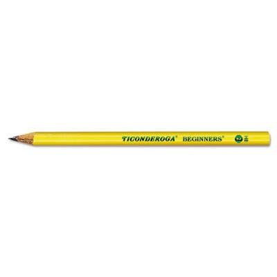 Dixon Ticonderoga Beginners Wood Pencil w/o Eraser, 2, Yellow Barrel, Dozen