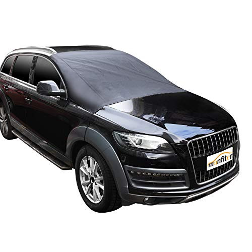 Magnetic Windshield Cover - Huge Size Fits Any Cars, Automobile, Truck, SUV, Van- Keeps Ice & Snow Off Exterior Auto Snow Windshield Cover with Magnetic Edges