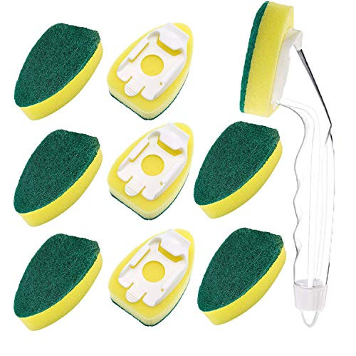 9 Pack Dish Wands Set,1 Dish Wands and 8 Refills Sponge Heads,Heavy Duty Dish Wand Brush Replacement Sponge Dish Wands Pads for Kitchen Sink Cleaning Brush 9 Pack Dish Wands Set,1 Dish Wands and 8 Refills Sponge Heads,Heavy Duty Dish Wand Brush Replacement Sponge Dish Wands Pads for Kitchen Sink Cleaning Brush