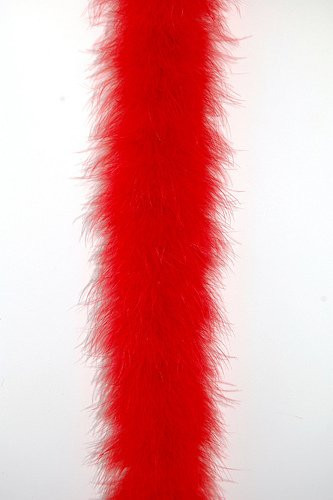 Marabou Feather Boa - RED 2 Yards Long (72")