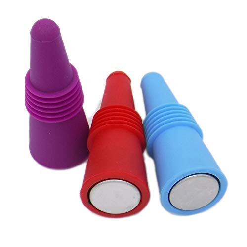 Wine Stoppers,Beverage Bottle Stoppers,Bottle Stoppers,Silicone,Multicolor (set of 10)