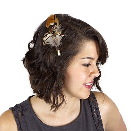 Zucker Feather (TM) - Feather Corsage-Pheasant-Partridge - Natural