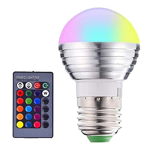 Homyl LED Colour Changing Light Bulb with Remote Control,RGB Light Bulbs Colour Bulb with Timing, Memory, Dimmable