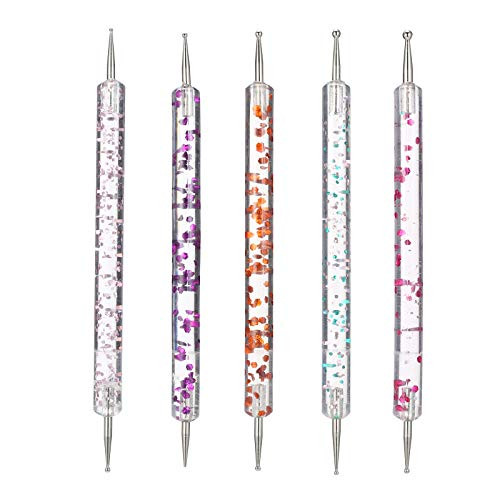 5pcs Nail Art Design Dotting Pen Double-sided Drawing Polish Brush Pen Dotting Tools for Nail Art Painting