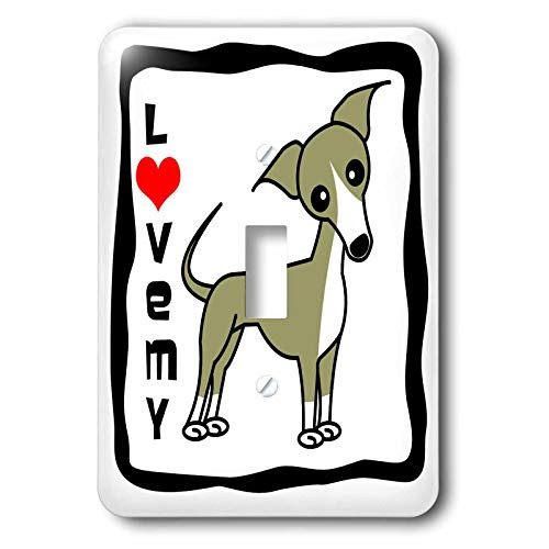 3dRose lsp_12094_1 I Love My Italian Greyhound Fawn Tan Single Toggle Switch