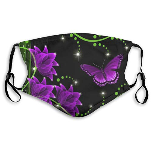 Doomfist Violet Butterfly Reusable Dust Washable Filter and Reusable Mouth Windproof Warm Cotton Face
