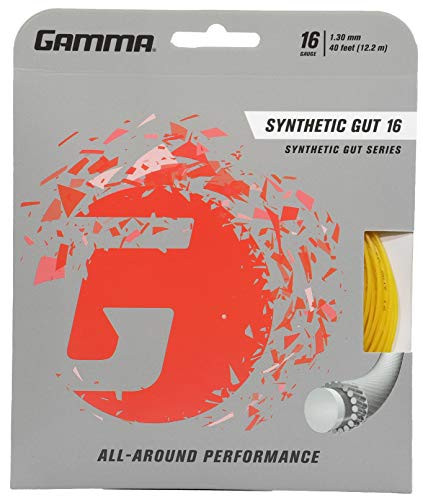 Gamma Synthetic Gut 16G Tennis String, Yellow