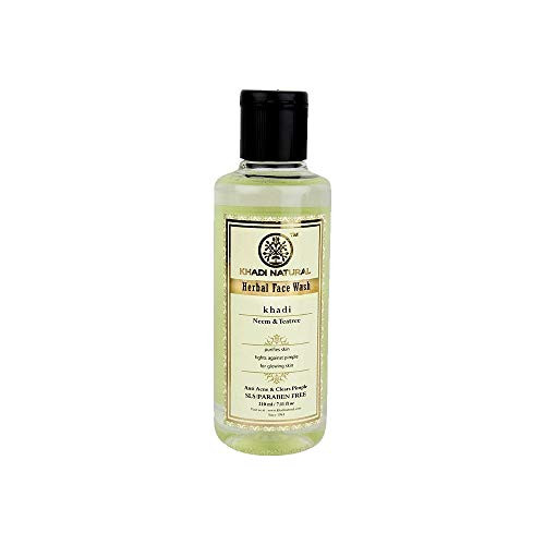 Khadi Natural Herbal Ayurvedic Neem and Tea Tree Face Wash Anti Acne (210 ml)