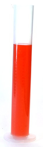 Measuring Cylinder, 250ml - Polypropylene, Round Base - 2.0ml Raised Graduations - Eisco Labs
