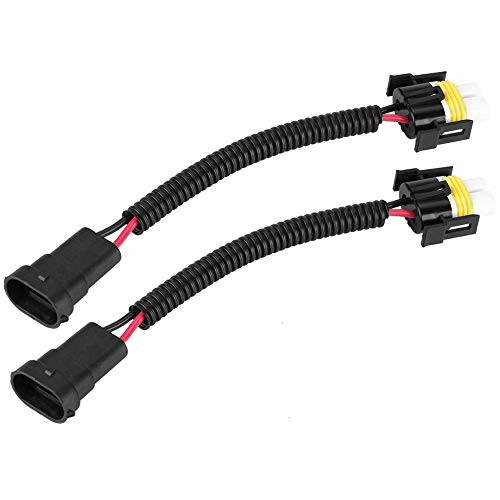 Akozon Conversion Wire 1 Pair H11 Ceramic Conversion Wire Adapter Cable Conversion Connector Wiring For H11 H8 Headlight Fog Light Harness Socket for 9006 HB4 9012 9006XS Male Adapter