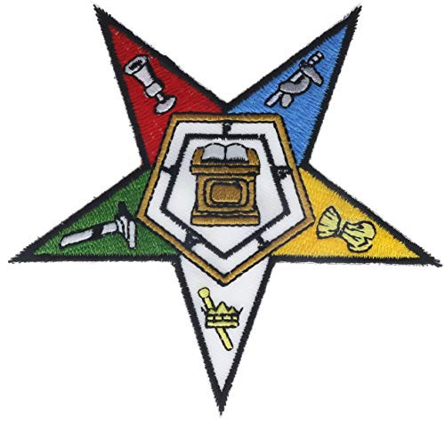 Eastern Star Masonic 4 inch Embroidered Patch IVAN3848k2 Eastern Star Masonic 4 inch Embroidered Patch IVAN3848k2
