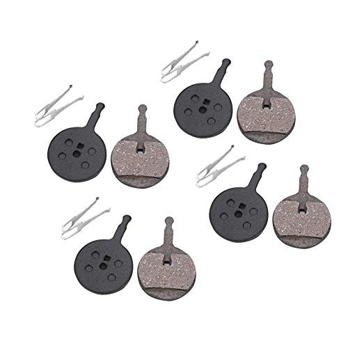4 Pairs Bicycle Disc Resin Brake Pads with Spring Clamps for BB5 Mountain Bike