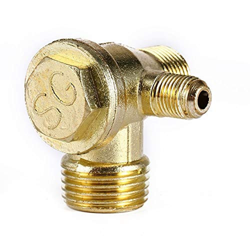 Maxmartt Air Compressor Brass,Three-Way Unidirectional Check Valve Connect Pipe Fittings