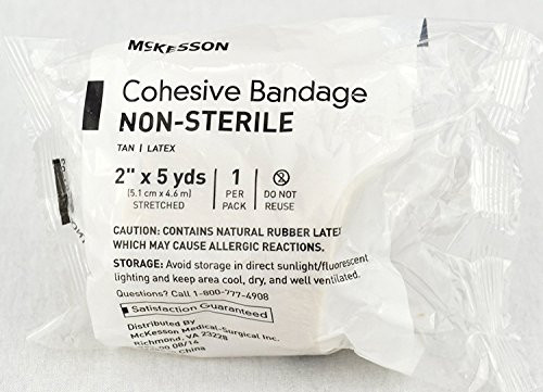 McKesson Cohesive Self Adherent Bandage 2 inchX5Yds Nonsterile Tan - Model 16-3202