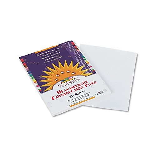 SunWorks 9203 Construction Paper, 58 lbs, 9 x 12, White, 50 Sheets/Pack SunWorks 9203 Construction Paper, 58 lbs, 9 x 12, White, 50 Sheets/Pack